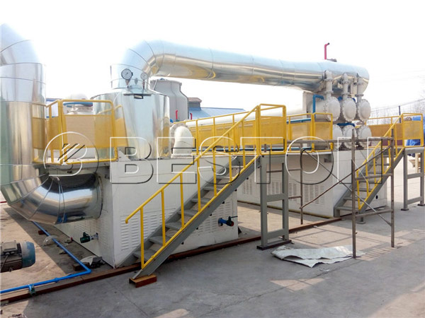 Beston continuous tyre recycling pyrolysis plant