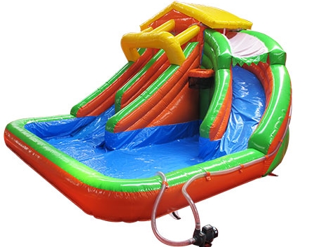 Kids inflatable water slide with pool for sale