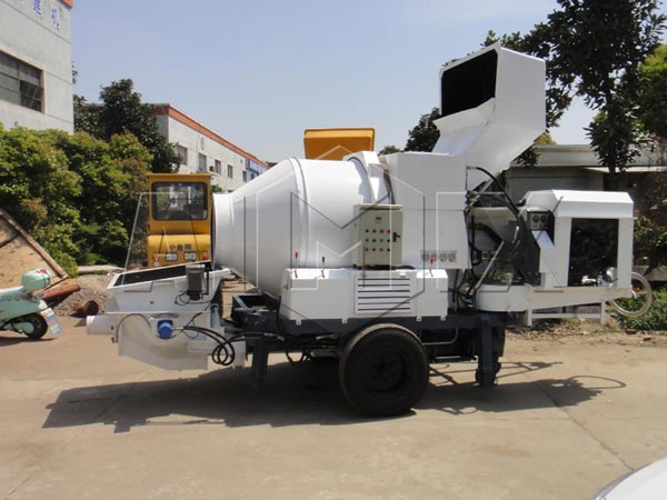 concrete mixer and pump
