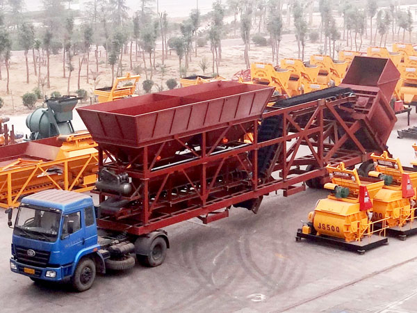 YHZS90 Mobile Type Concrete Batching Plant For Sale
