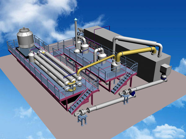 3D contiunous pyrolysis plant design
