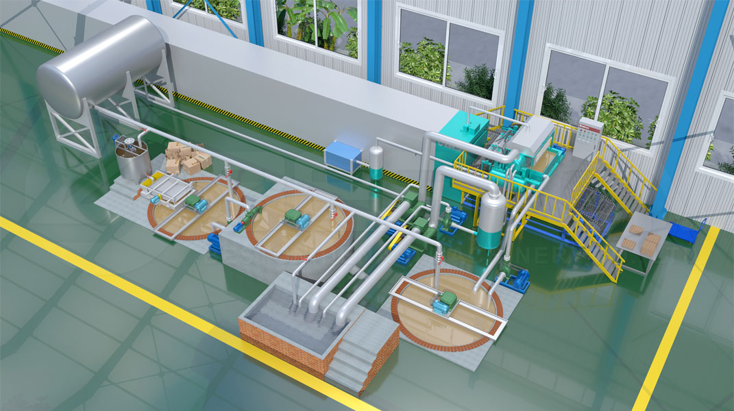 Máquina para hacer cartones del huevo